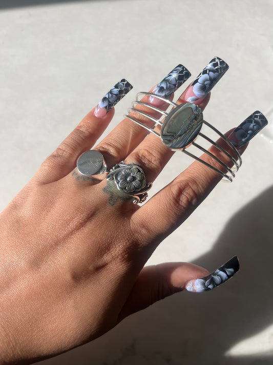 Rainbow Stone Adorned Cuff